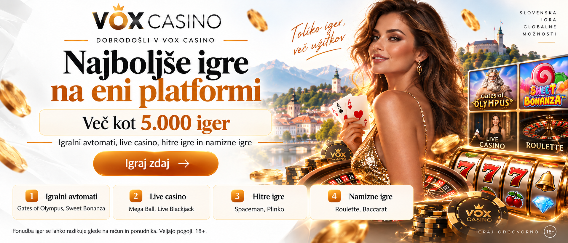 Vox Casino prijava in osebni račun